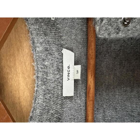 VINCE Wool/ Alpaca Blend Textured Soft Sculpted Car Coat Heather Gray size Small - Picture 7 of 15